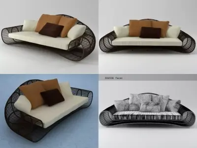 Croissant Sofa 3D model