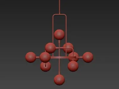 VIAGGIO chandelier with balls hanging from it 3D model purchase