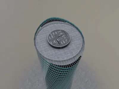 London Millwall Tower Low-poly 3D model