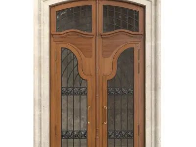 Entrance classic door 143 3D model