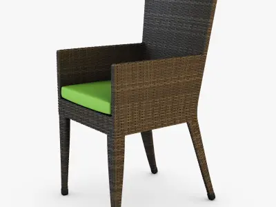 Rexus chair brown v 2 3D model