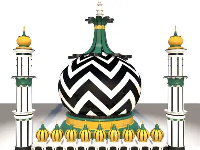 Ala Hazrat Imam Ahmad Raza Shrine 3D 3D model