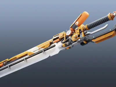 Fire sword 3D model