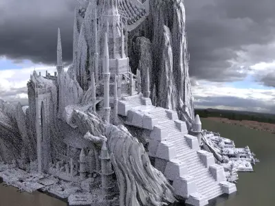 Dark Khans Fortress Mountain 3D model