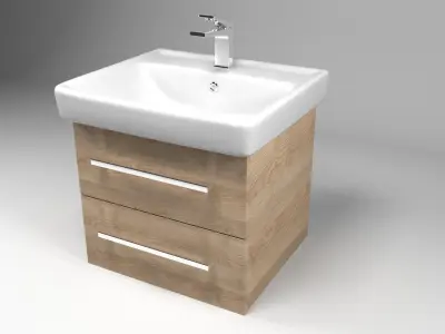 Bathroom Furniture set 01 3D model