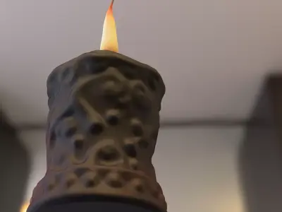 Mystic Wax Candle Low-poly 3D model