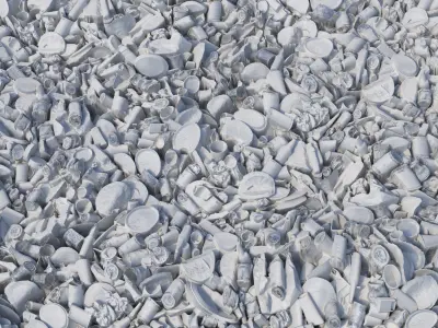 Ultra realistic Textures Trash Set PBR  3D model