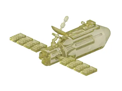 Transparent Space Satellite Toy 3D model