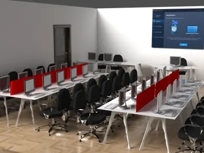 PC Training Classroom 3D model