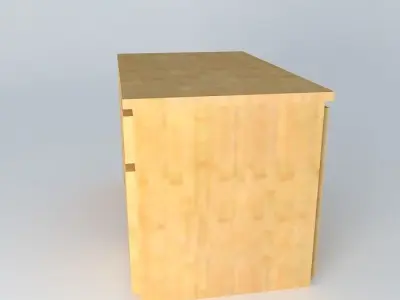 Desk DOORS HBIU 1D1S BRW Milano Oak 3D model