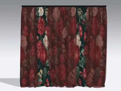 Curtain Low-poly 3D model