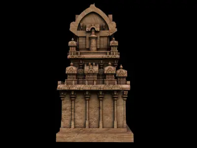 mamallapuram shore temple 3D model