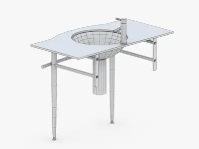 1586 - Sink Low-poly 3D model