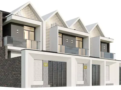 Modren house 09 Low-poly 3D model
