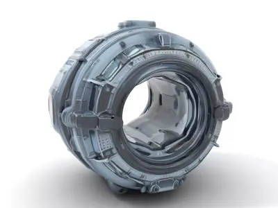 Futuristic Scifi Space Capsule Model Pack Low-poly 3D model