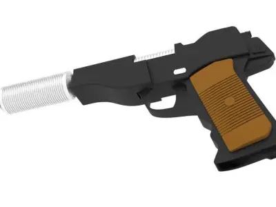 UFO SHADO Blaster Pistol Gun Gerry Anderson 3D Prop Cosplay  3D model