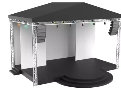 Concert Stage 2 Low-poly 3D model