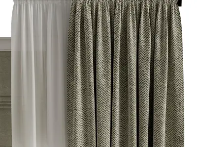  Curtain modern 3 3D model
