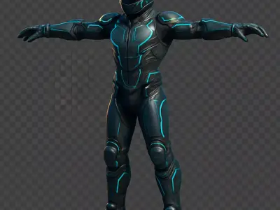 Bike racer characters  3D model