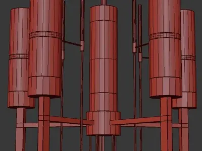 China Glass Chandelier 3D model