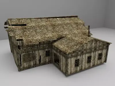 Destroy House Low-poly 3D model