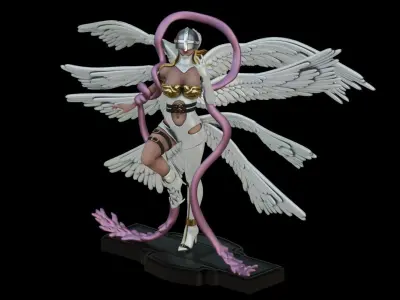 Digimon ANGEWOMON - 1TO10 STL FILE 3D PRINT MODEL 3D print model