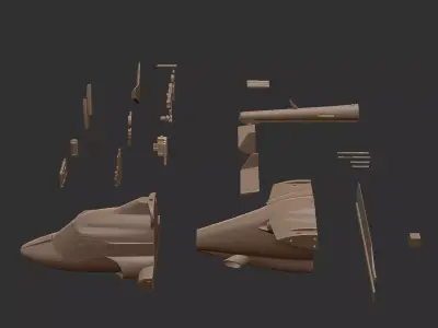 Airwolf Bell 222 Custom Helicopter 3D Print Model 3D model