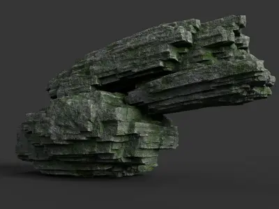 Rock 8-1 Low-poly 3D model