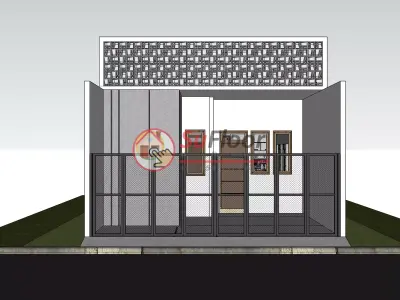 House 6x14m code 660 - Sketchup 3D model 3D model 3D model