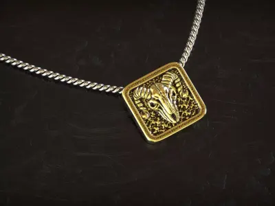 Gothic Aries Animal Bone 3D print model