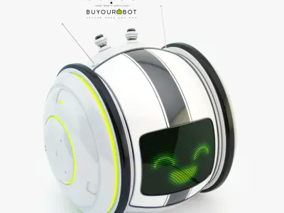 Cute rolling bot toy IV 3D model