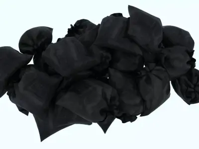 Textured Garbage Bags 4 3D model