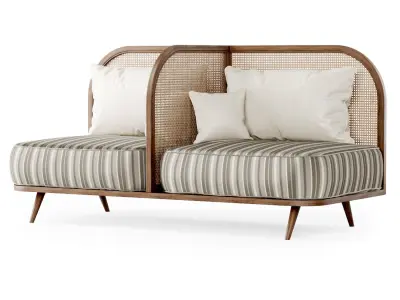 Two-seater restaurant sofa TS2  3D model