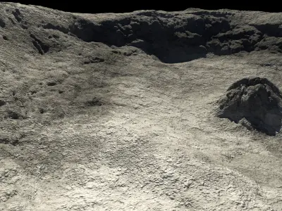 Lunar crater 3D model