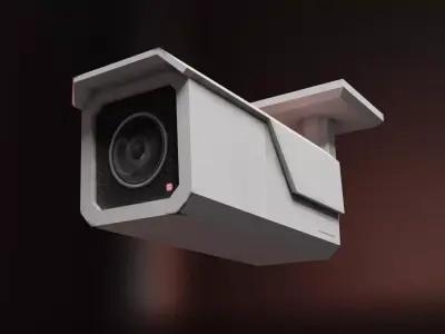 Security Camera CCTV - Low Poly VR AR 3D Model Game Ready Asset Low-poly 3D model