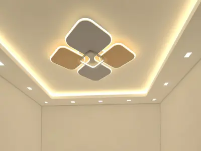 Ceiling chandelier Low-poly 3D model