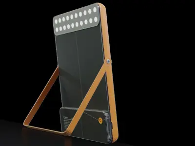 Solar Lamp Low-poly 3D model