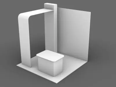Small exhibition stand Free 3D model