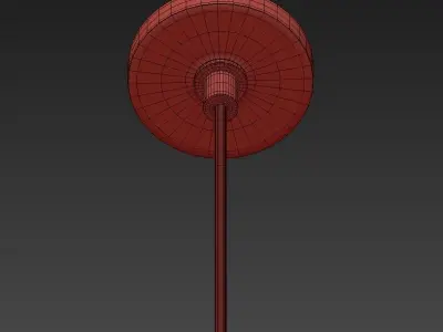 VISITORS brass chandelier with six lights 3D model