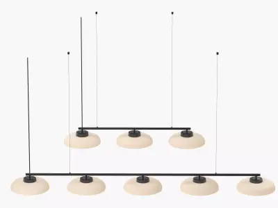 Devorm Split Straight Rail Pendant Dome Lamps 3D model