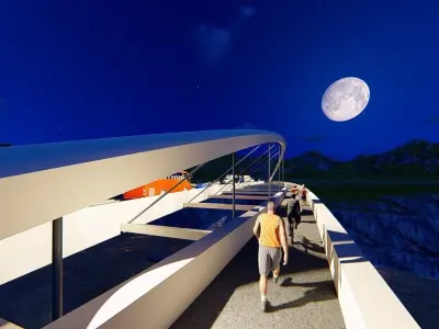 Suspension Bridge 3D model