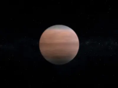 Gas Giant Alien Planet 01 Low-poly 3D model