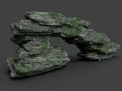 Rock 8-2 Low-poly 3D model