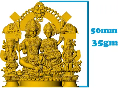 shiv parvati 3D model