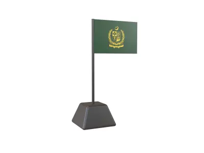 Flag of the Prime Minister of Pakistan Low-poly 3D model