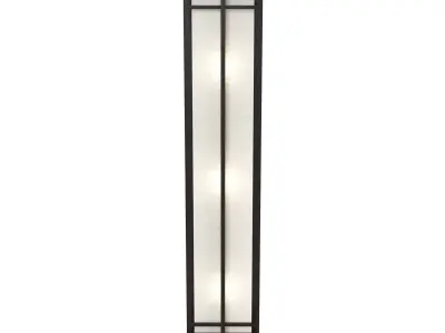 Deco Style Walnut Column 3D model