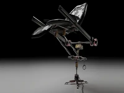 Robotic Chair Machine Low-poly 3D model