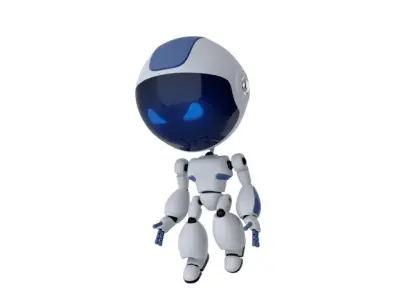 Animated Robot Low-poly 3D model