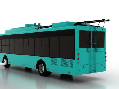 Trolleybus Bogdan T70115 Low  Low-poly 3D model