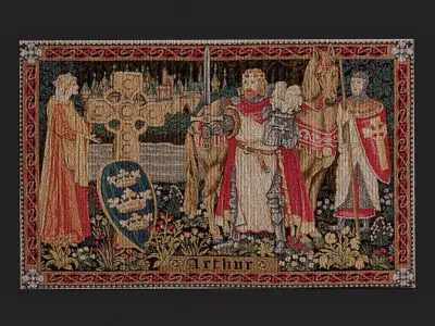 King Arthur Tapestry  Low-poly 3D model